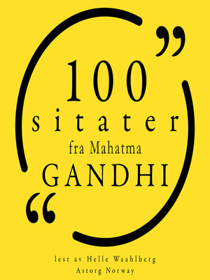 cover image of 100 sitater fra Mahatma Gandhi